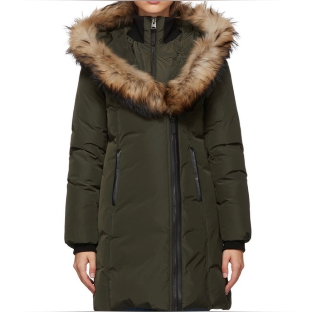 Mackage khaki down and fur classic Kay parka, small